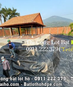 Thi công bạt lót hồ HDPE chuẩn đủ dem